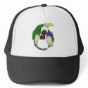 Funny Screaming Citron Cockatoo hats