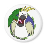 Funny Screaming Citron Cockatoo magnets