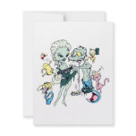 funny sexy zombie lady peep vector cartoon invitations