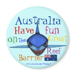 Funny shark Australia Great Barrier Reef magnet