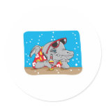 funny shark drinking beer stickers