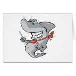 funny shark ready to eat card