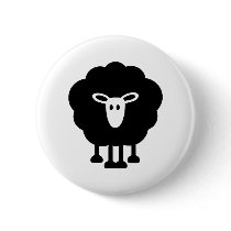 Funny sheep pinback button