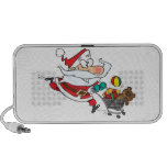 funny shopping santa cartoon notebook speakers