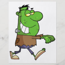 funny silly cartoon frankenstein for halloween personalised flyer