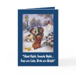 Funny Singing Dogs & Bird Animal Christmas Cards