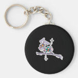 funny skiing bunny rabbit key chain