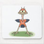 funny skinny red bird mouse mats