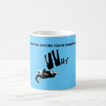 Funny sky diving coffee mugs
