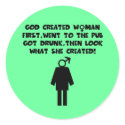 Funny slogan anrti men women's stickers
