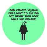Funny slogan anrti men women's stickers