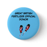 Funny slogan Union Jack Great British sperm buttons