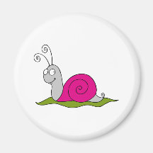 funny snail fridge magnet