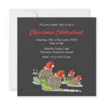 Funny Snails Christmas Party Invitation
