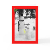 Funny snowman Christmas Cards