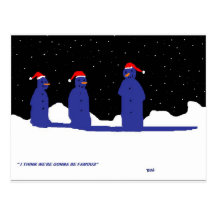 FUNNY SNOWMEN CHRISTMAS POST CARDS
