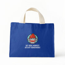 Funny Sock Monkey Tote Bag