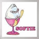 funny softie soft boiled egg cartoon posters