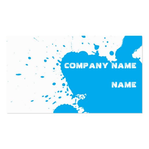 Funny splatter business card templates