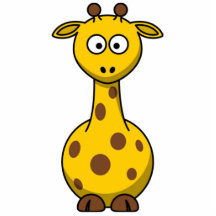 Funny Spotted Cartoon Giraffe Kids Sculpture Photo Cut Outs