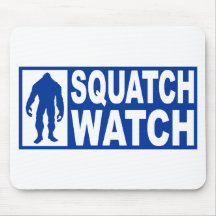 Funny SQUATCH WATCH Gear - Deluxe Finding Bigfoot Mouse Pad