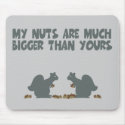 Funny squirrel nuts mousepads