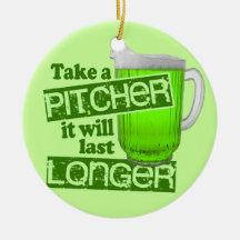 Funny St. Patrick's Day Green Beer Ornament