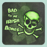 Funny St. Patrick's Day Irish Pirate Skull Sticker stickers