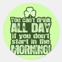 Funny St Patrick's Day Irish Stickers