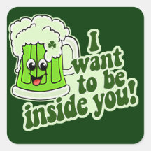 Funny St Patricks Day Irish Stickers
