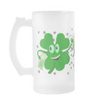 Funny St Patricks Day Shamrock Stein mugs