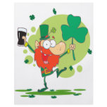 funny st pattys day leprechaun cartoon character flyers