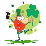 funny st pattys day leprechaun cartoon character photo sculptures