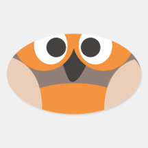 Funny staring owl stickers