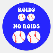 Funny steroids baseball stickers