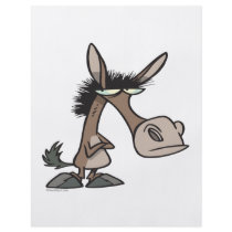 funny stubborn donkey cartoon flyer
