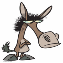 funny stubborn donkey cartoon photo cut outs