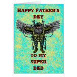 Funny super dad cool happy father's day card
