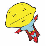 funny super hero lemon character photo sculptures