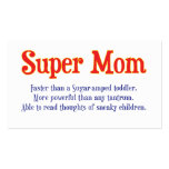 Funny Super Mum gifts and cards for your super mum business cards
