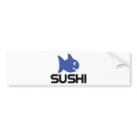 funny sushi fish icon bumper stickers