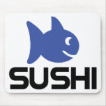 funny sushi fish icon mousepads
