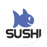 funny sushi fish icon stickers
