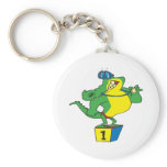 funny swimmer champ alligator crocodile key chain