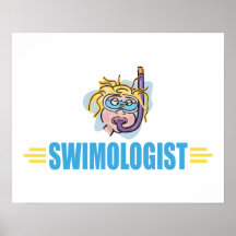 Funny Swimmer Poster
