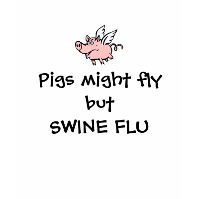 FUNNY SWINE FLU TEE SHIRT by WakadyWak
