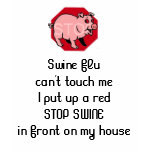 FUNNY SWINE FLU t-shirts