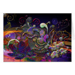 Funny Swirls Abstract Modern Art Cards
