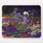 Funny Swirls Abstract Modern Art Mousepads
