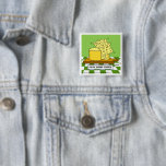 Funny Swiss Cheese Cartoon Button Party Favour